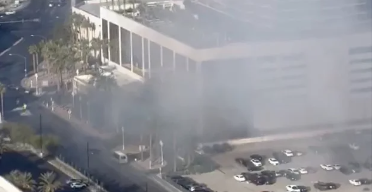 DEVELOPING: TESLA Cyber Truck explodes in front of a Trump hotel in Vegas